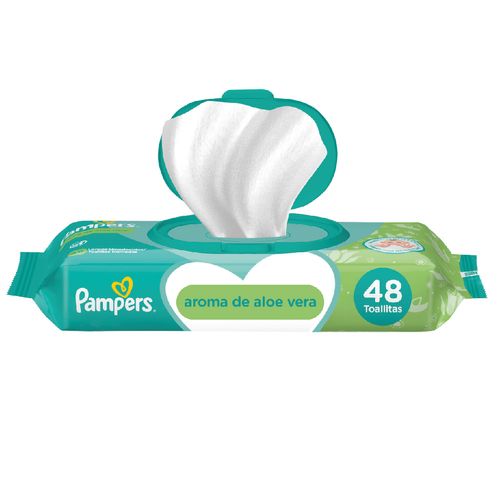 Toallitas Húmedas Pampers Aroma de Aloe Vera x 48 un