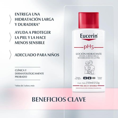 Loción Corporal Hidratante pH5 Eucerin para Piel Seca y Sensible x 250 ml