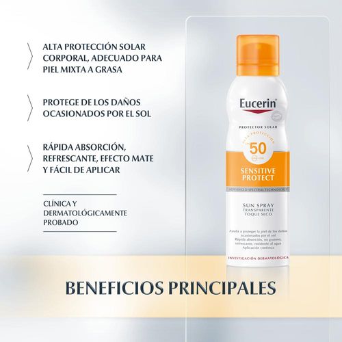 Protector Solar Corporal Eucerin Toque Seco FPS 50 x 200 ml