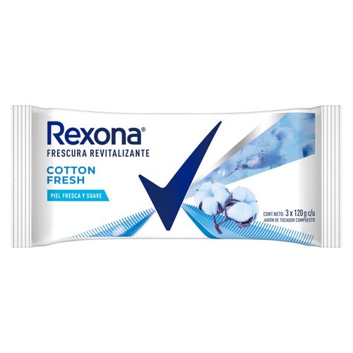 Jabón Rexona Cotton Fresh  3 x  120 g
