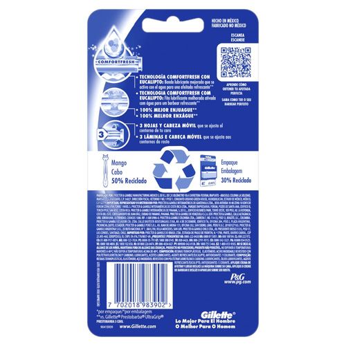 Máquina para Afeitar Gillette Prestobarba Fresh Eucalipto x 4 un