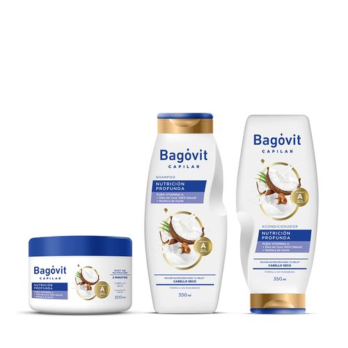 Kit Bagóvit Capilar Nutrición Shampoo + Acondicionador + Mascarilla