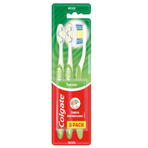 Cepillo Dental Colgate Twister Medio 3 U