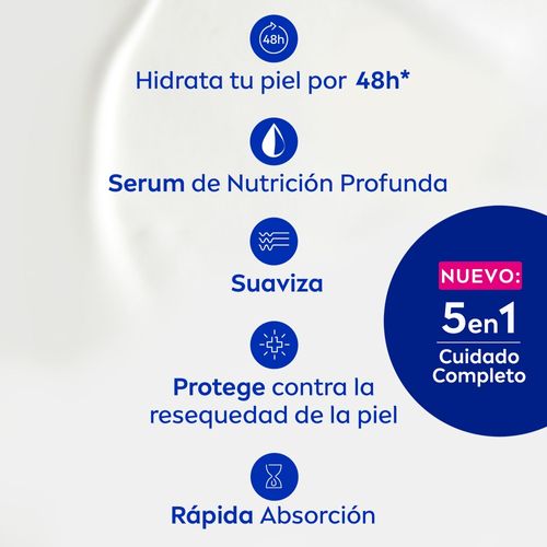 Crema Corporal Hidratante Nivea Milk Nutritiva 5 en 1 para Piel Extra Seca x 400 ml