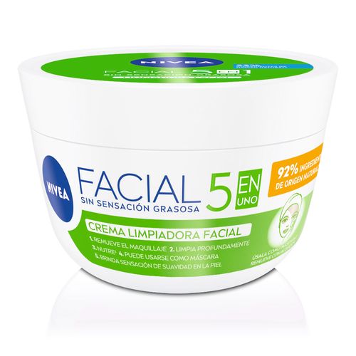 Crema Facial Nivea 5 en 1 Cuidado Limpiadora para Todo tipo de Piel x 100 ml