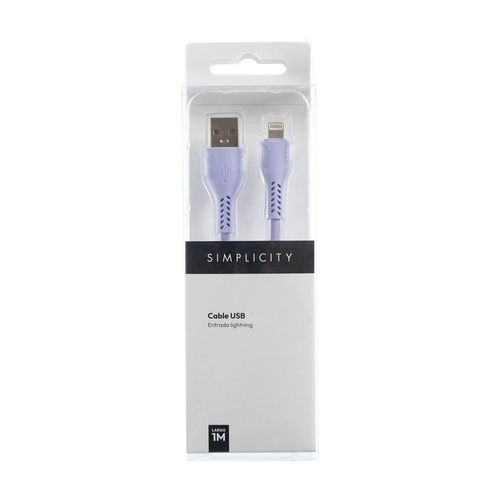 Cable USB Lightning Simplicity Lila