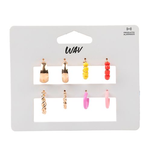 Set de Aros Wav Y2K x 4 un