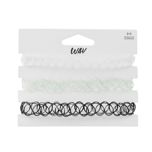 Set de Collares Wav Chocker Tattoo Y2K x 3 un