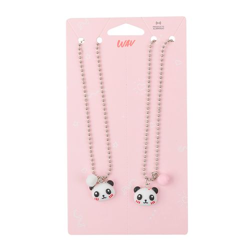 Set de Collares de la Amistad Wav Panda x 2 un