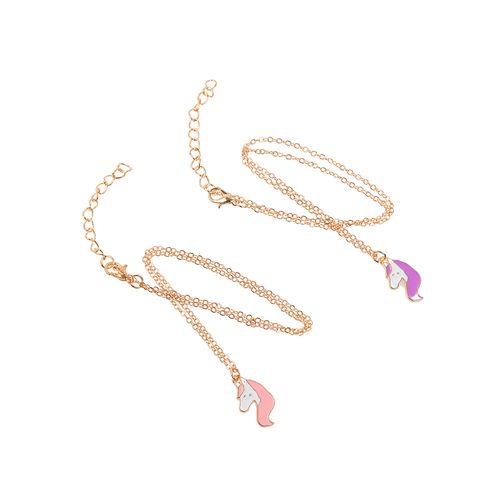 Set de Collares de la Amistad Wav Unicornio x 2 un