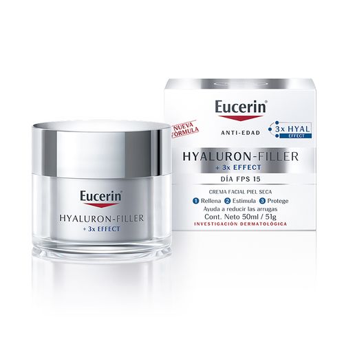 Crema Antiarrugas de Día Eucerin Hyaluron-Filler Piel Seca Fps 15 x 50 ml