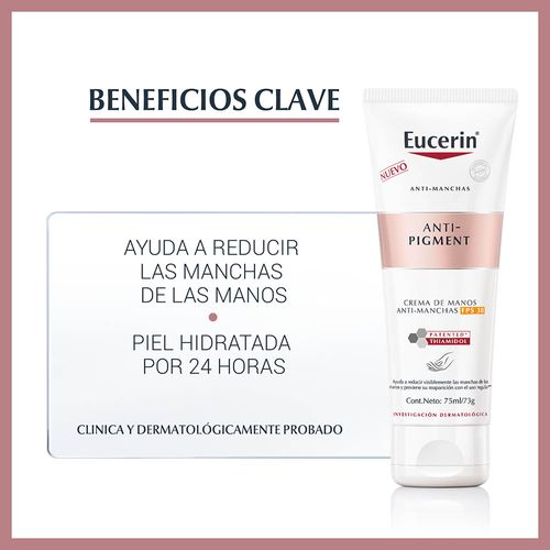 Crema de Manos Antimanchas Eucerin Anti-Pigment con Fps 30 x 75 ml