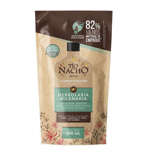 Acondicionador Tío Nacho Herbolaria Milenaria Recargable Doypack x 400 ml