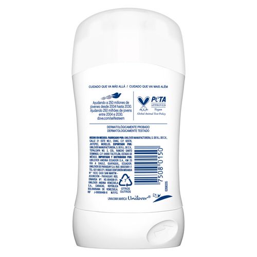 Antitranspirante en barra Dove invisible dry x 50 Gr