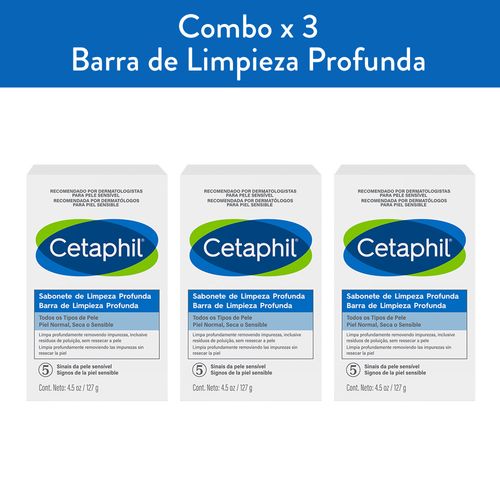 Combo Cetaphil Barra de Limpieza Profunda x 127 g