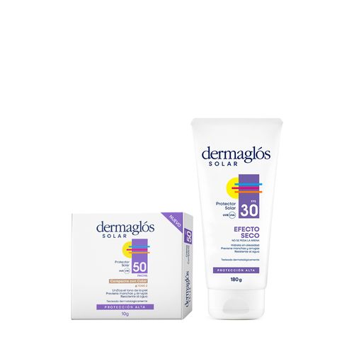 Kit Protector Solar Dermaglós Corporal FPS 30 + Compacta T2