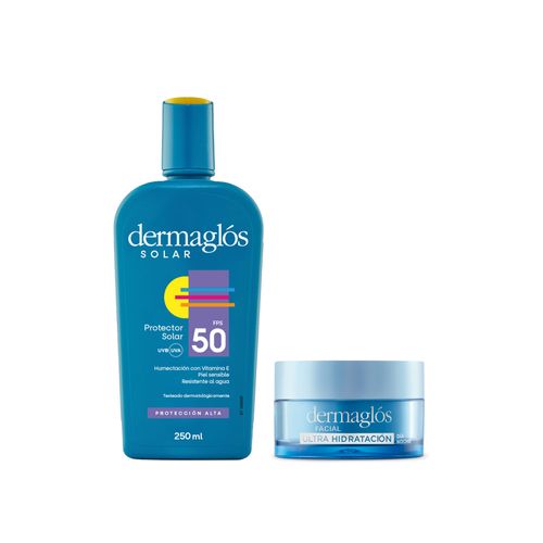 Kit Dermaglós Protector Solar + Crema Gel Ultra Hidratación