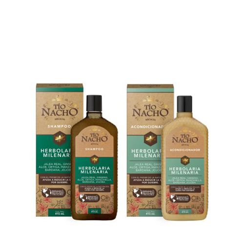 Kit Shampoo y Acondicionador Tío Nacho Herbolaria Milenaria x 415 ml