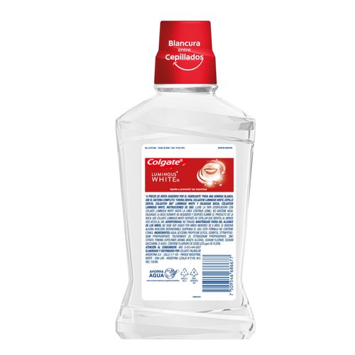 Enjuague Bucal Colgate Luminous White x 500 ml