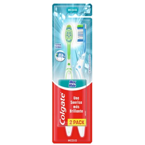 Cepillo Dental Colgate Max White Medio x 2 un