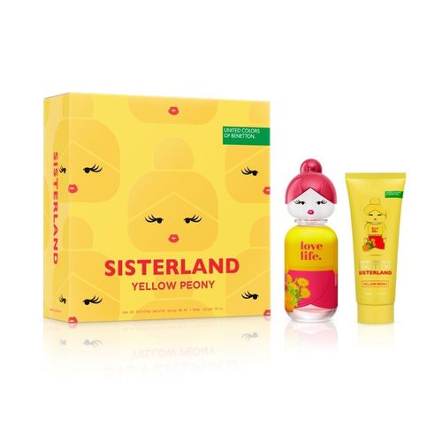 Set Benetton Sisterland Yellow EDT x 80 ml + Body Lotion x 75 ml