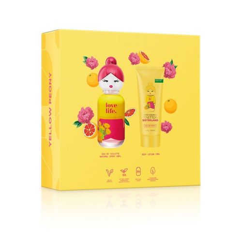 Set Benetton Sisterland Yellow EDT x 80 ml + Body Lotion x 75 ml