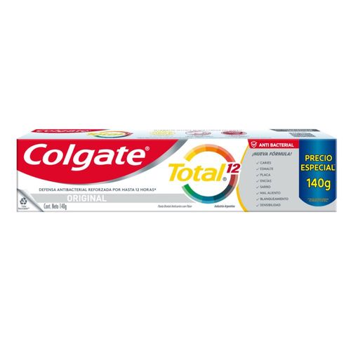 Pasta Dental Colgate Total 12 Limpieza Completa x 140 g