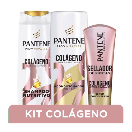 Combo Pantene Colágeno Shampoo + Acondicionador + Sérum