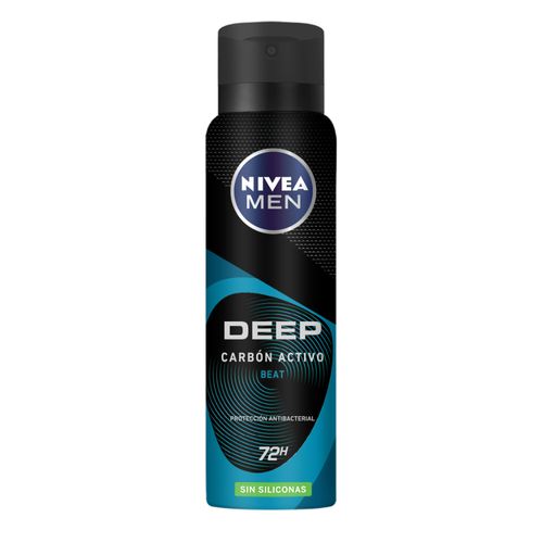 Desodorante Nivea Men Deep Beat Carbón Activo en Aerosol x 150 ml