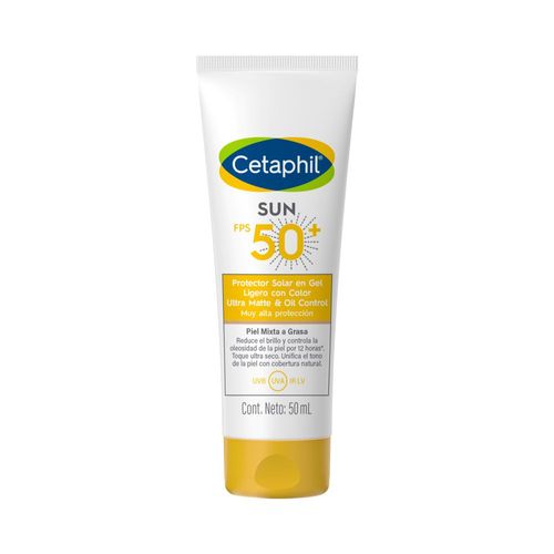 Protector Solar Cetaphil Sun Ultra Matte y Oil Control Fps 50+ con Color x 50 ml