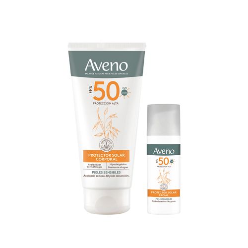 Kit Aveno Proteccion Solar Facial y Corporal Piel Sensible