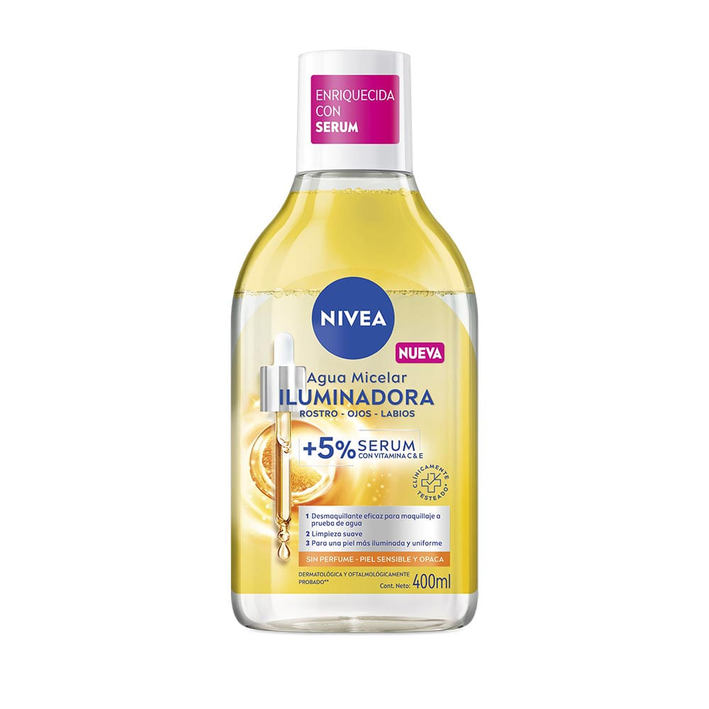 Agua Micelar Nivea Iluminadora con Sérum x 400 ml - Farmacity