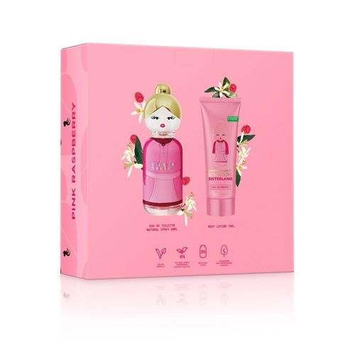 Set Benetton Sisterland Pink EDT x 80 ml + Body Lotion x 75 ml