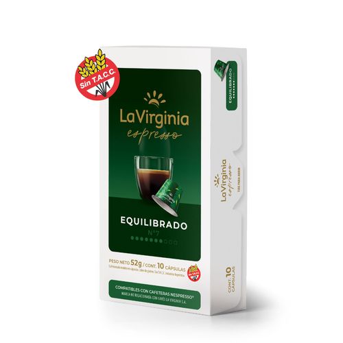 Café en Cápsulas La Virginia Espresso Equilibrado x 52 g