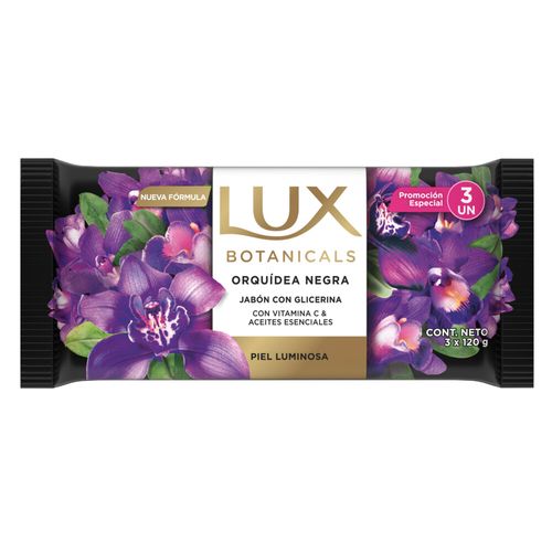 Jabón Lux  Pack Orquídea Negra x 3 un x 120 g