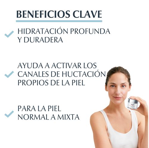 Crema Facial Humectante y Refrescante Eucerin Aquaporin Active Piel Normal-Mixta x 50 ml