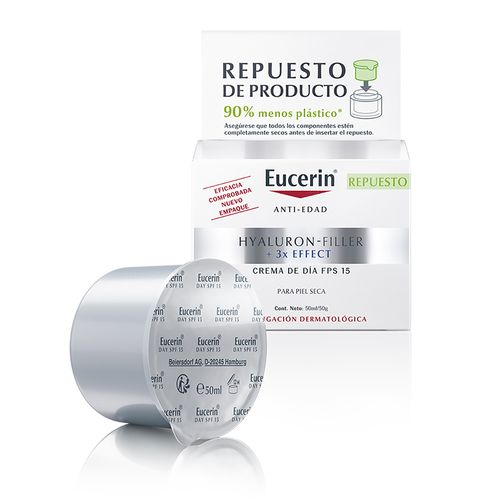 Repuesto Crema Día Eucerin Hyaluron-Filler+3x Effect Fps 15 x 50 ml