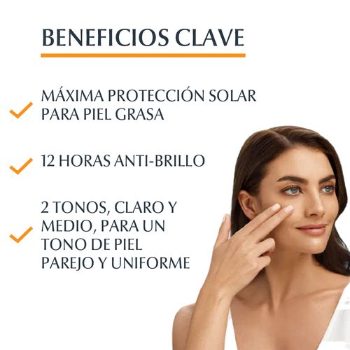 Protector Solar Eucerin Oil Control Toque Seco Tono Medio FPS 50+ 50 ml