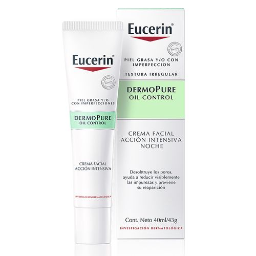 Crema Facial de Acción Intensiva Noche Eucerin Dermopure Oil Control x 40 ml