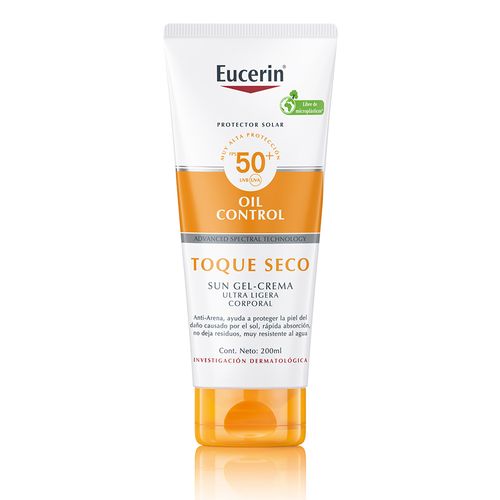 Protector Solar en Crema Eucerin Oil Control Sun Gel Toque Seco Fps 50 x 200 ml