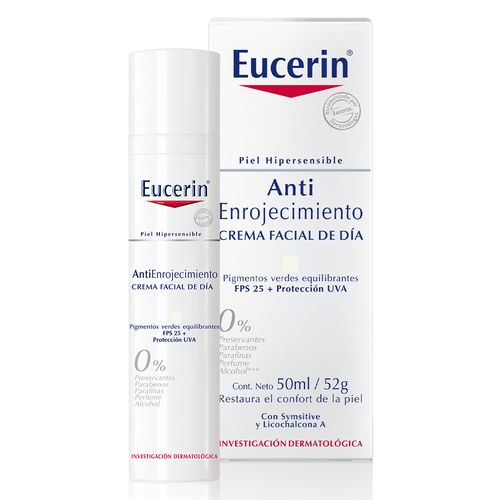 Crema de Día Antienrojecimiento Eucerin Fps 25 y Protección UVA x 50 ml