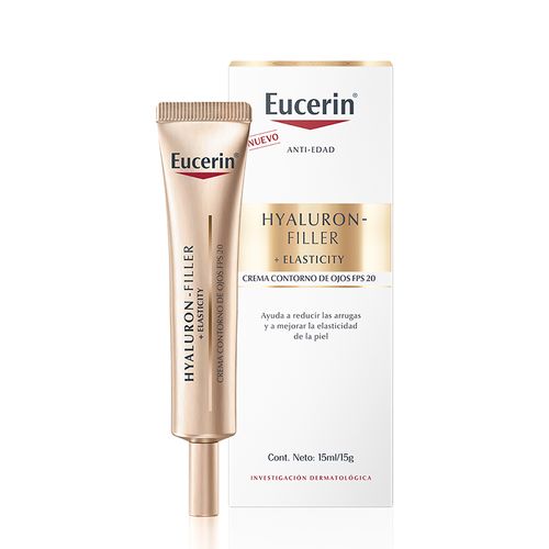 Contornos de Ojos Antiedad Eucerin Hyaluron Filler + Elasticity Fps 15 x 15 ml