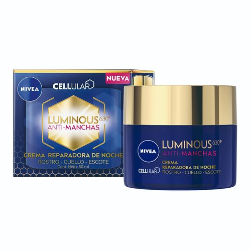 Crema Facial Antimanchas de Noche Nivea Luminous 630 para Todo Tipo de Piel x 50 ml