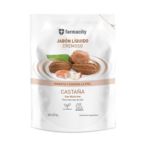 Jabón Líquido Farmacity Cremoso Castaña x 220 g