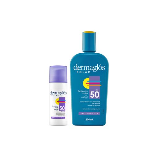 Kit Dermaglós Protector Solar Facial y Corporal FPS 50