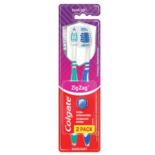 Cepillo Dental Colgate ZigZag Carbón x 2 un