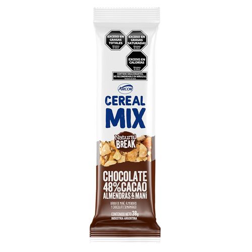 Barrita Cereal Mix Chocolate y Almendras x 38 g