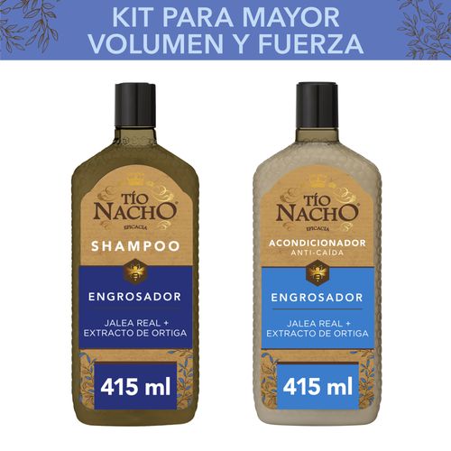 Combo Shampoo y Acondicionador Tío Nacho Engrosador x 415 ml