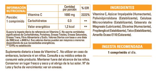 Suplemento Dietario Pure Wellness Vitamina C 1000 MG x 30 comp