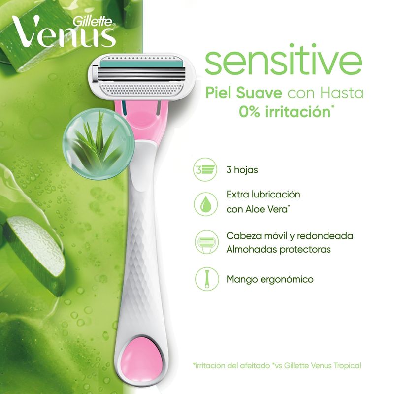 maquinas-para-afeitar-venus-sensitive-aloe-vera-x-4-unidades